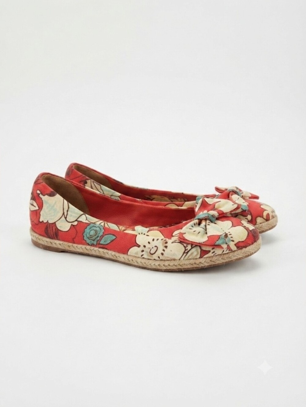 Tory Burch Tasmin Floral Print Canvas Espadrille Size 10